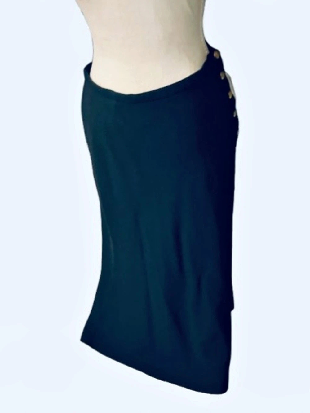 Wool 10P RALPH LAUREN A-Line Skirt in Navy Blue Petite Designer Polo Fall Winter - Picture 10 of 13